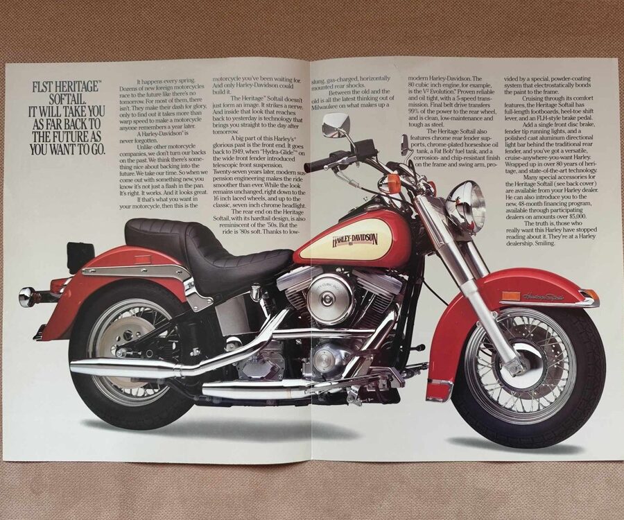 Harley Davidson Heritage Softail - prospekt 1985