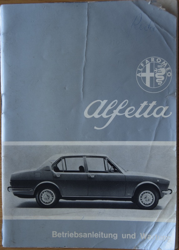 Alfa Romeo Alfetta - instrukcja obsługi 1973