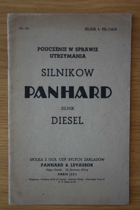 Panhard -  Pouczenie w sprawie utrzymania silników