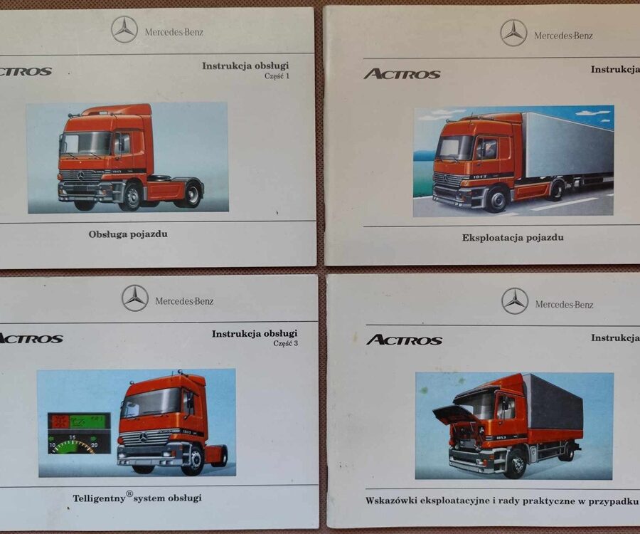Mercedes Benz Actros - instrukcja obsługi 4 sztuki