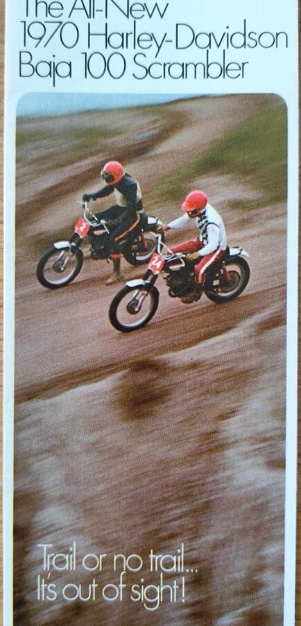 Harley Davidson - Baja 100 Scrambler prospekt 1970