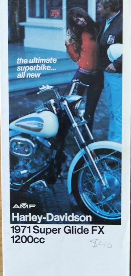 Harley Davidson - Super Glide FX 1200cc prospekt 1971