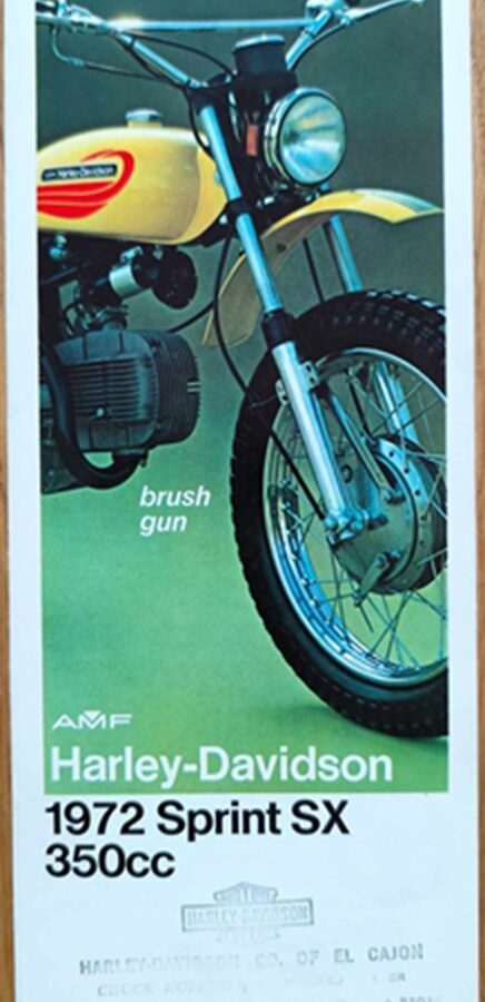 Harley Davidson - Sprint SX 350cc prospekt 1972