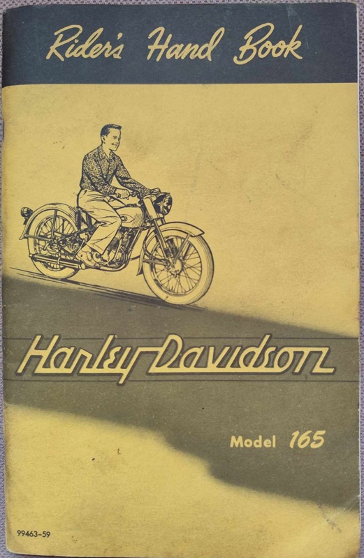 Harley Davidson - Model 165 instrukcja obsługi 1969