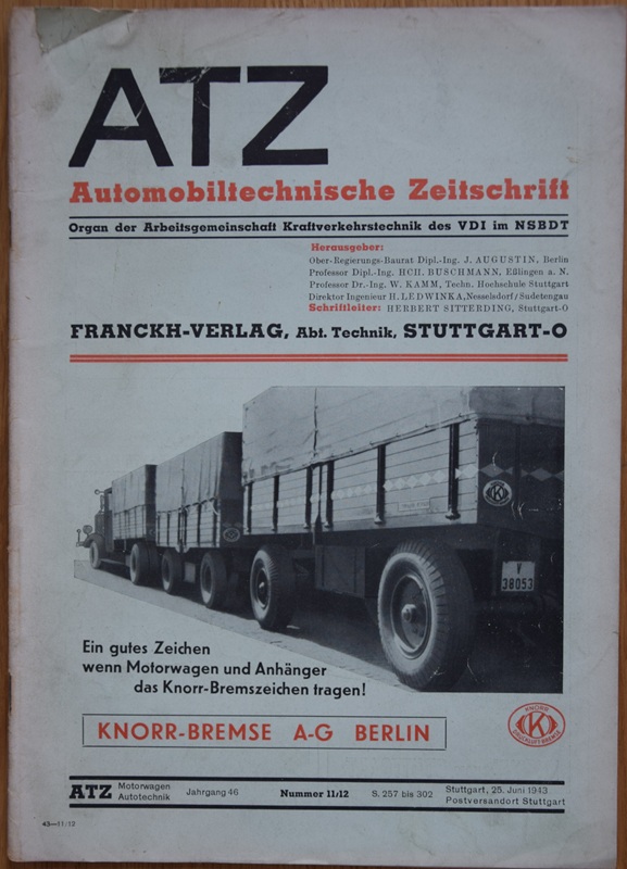 ATZ - Automobiltechnische Zeitschrift 1943 Nr.11/12
