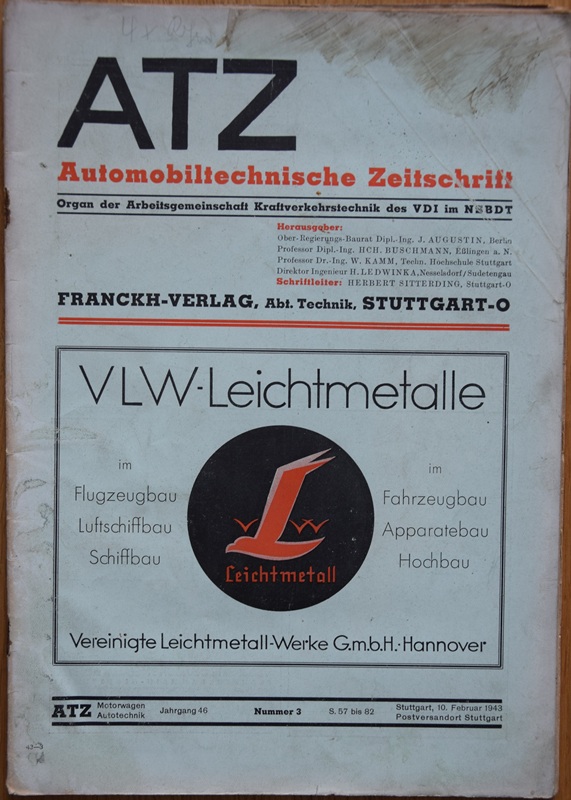 ATZ – Automobiltechnische Zeitschrift 1943 Nr.3