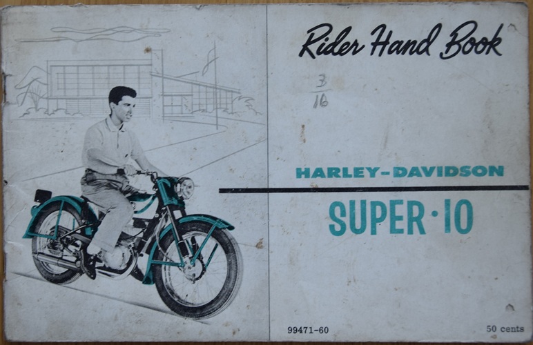 Harley Davidson - Super-10 Rider Handbook 1959