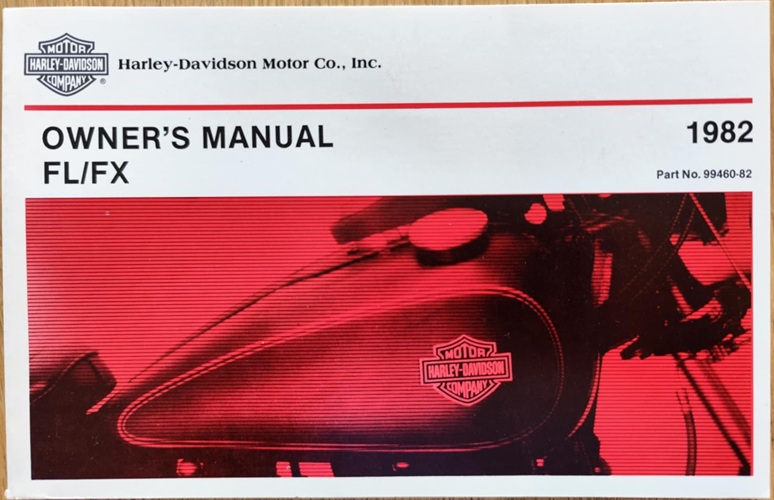 Harley Davidson - Owners Manual FL/FX 1982