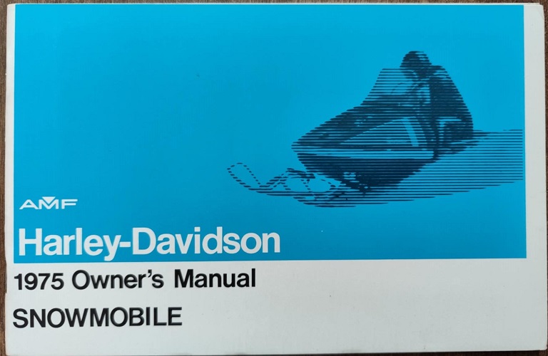 Harley Davidson - Owners Manual Snowmobile 1975