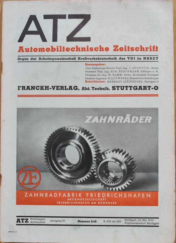 ATZ - Automobiltechnische Zeitschrift 1943 Nr.9/10