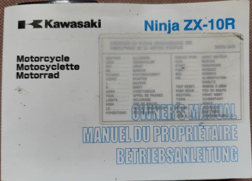 Kawasaki – Ninja ZX-10R – Instrukcja obsługi 2007