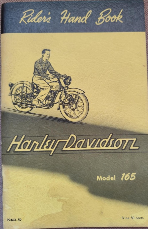 Harley Davidson - Riders Hand Book - Model 165