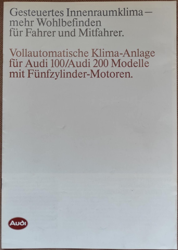 Audi - Prospekt 1984