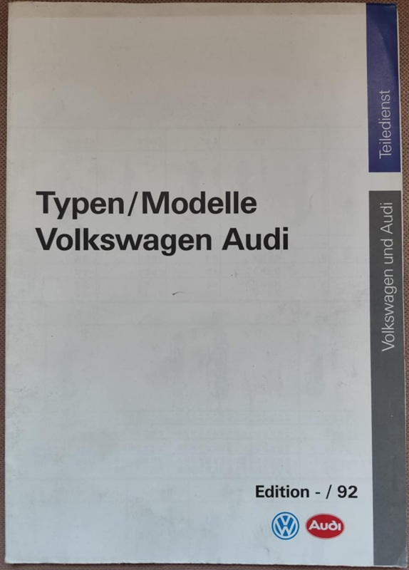 Volkswagen Audi - Typen/Modelle 1992