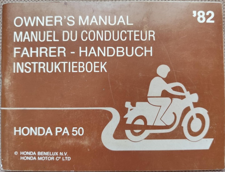 Honda - PA50- Instrukcja obsługi 1982