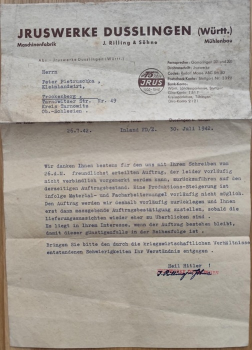 Jruswerke Dusslingen - 1942