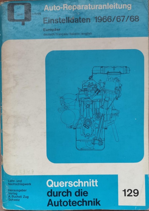 Einstelldaten 1966/67/68