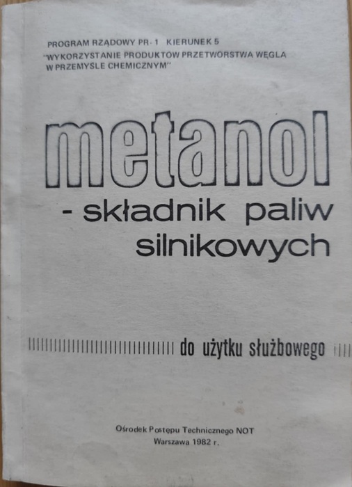 Metanol - składnik paliw silnikowych