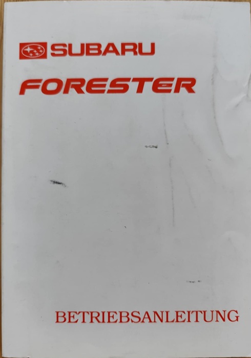 Subaru Forester - Instrukcja obsługi 1999