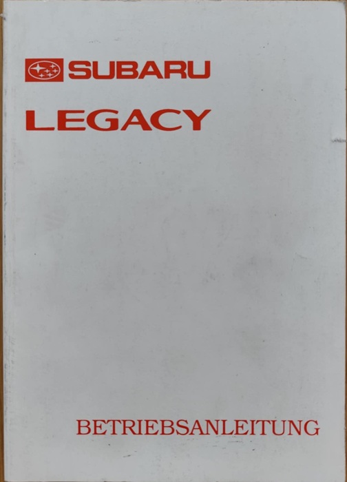 Subaru Legacy - Instrukcja obsługi 1999