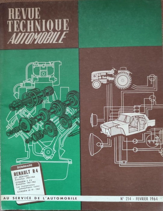 Revue Technique Automobile - Renault R4 - Rok 1964