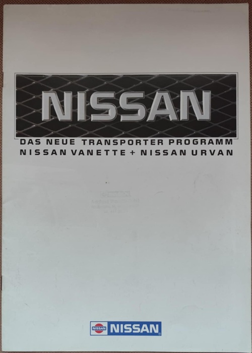 Nissan Vanette, Urvan - Prospekt