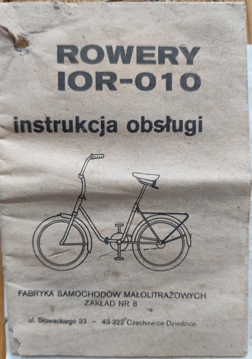Rowery IOR-010 - Instrukcja obsługi