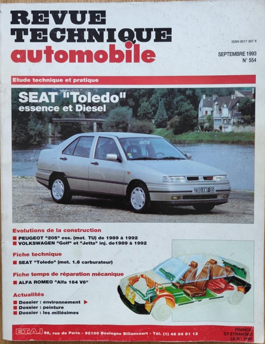 Revue  Technique Automobile - Seat Toledo 1993
