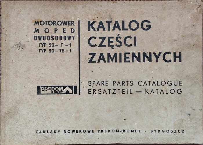 Romet - katalog części zamiennych TYP 50-T-1, TYP 50-TS-1