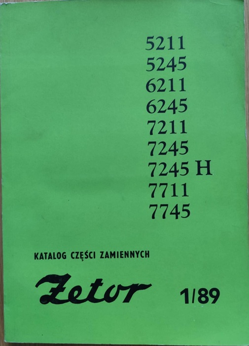 Zetor - Katalog części zamiennych 1/89