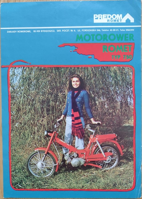 Romet - Ulotka motorower Romet Typ 750