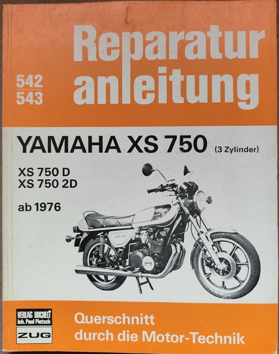 Yamaha XS 750 - Raparaturanleitung 542/543