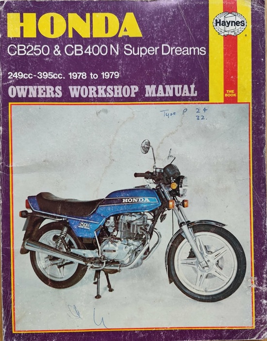 Honda CB250 & CB400N Super Dreams - Haynes Owners Workshop Manual