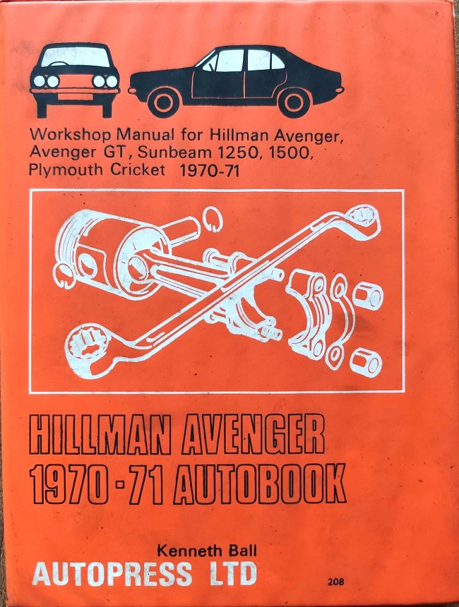 Hillman Avenger 1970-71 Autobook - Workshop Manual