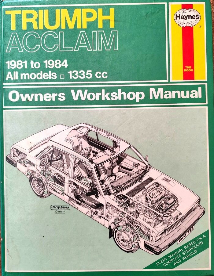 Triumph Acclaim - Haynes Owners Workshop Manual