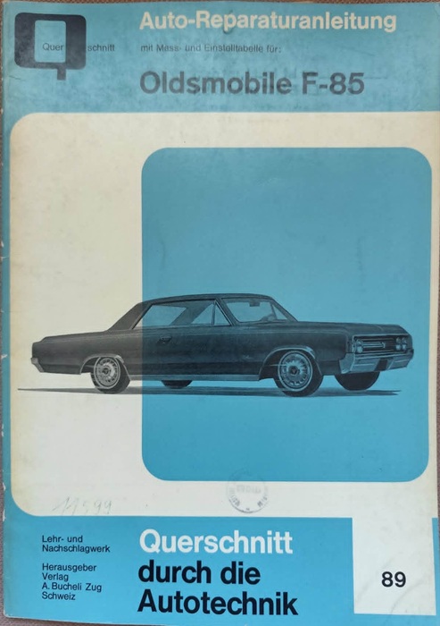 Oldsmobile F85 - Auto-Reparaturanleitung 89