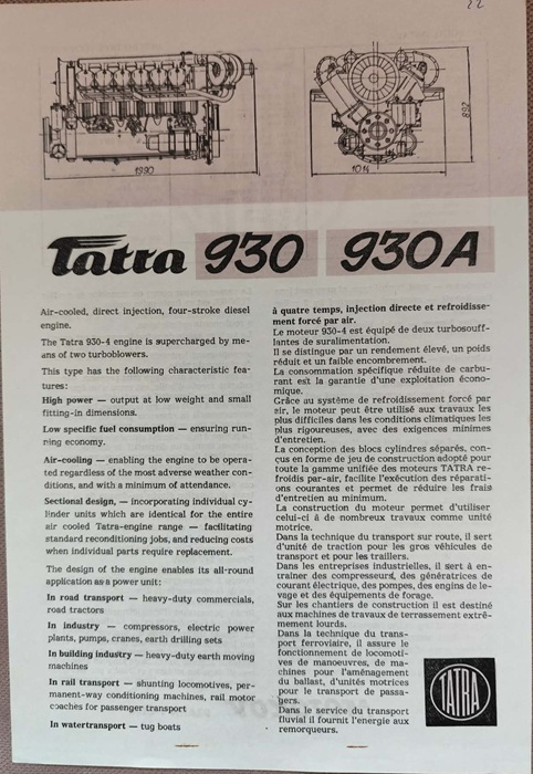 Tatra 930, 930A - Prospekt 1963