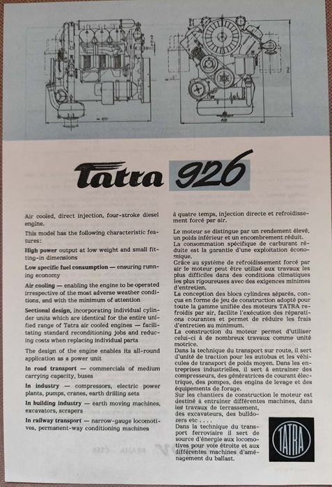 Tatra 926 - prospekt 1963