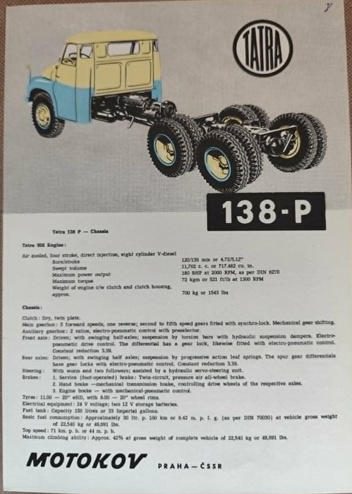 Tatra 138P - prospekt