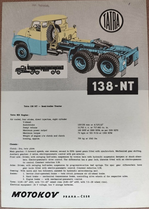 Tatra 138NT - prospekt