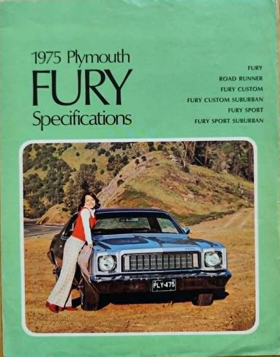 Plymouth Fury 1975 Specyfications