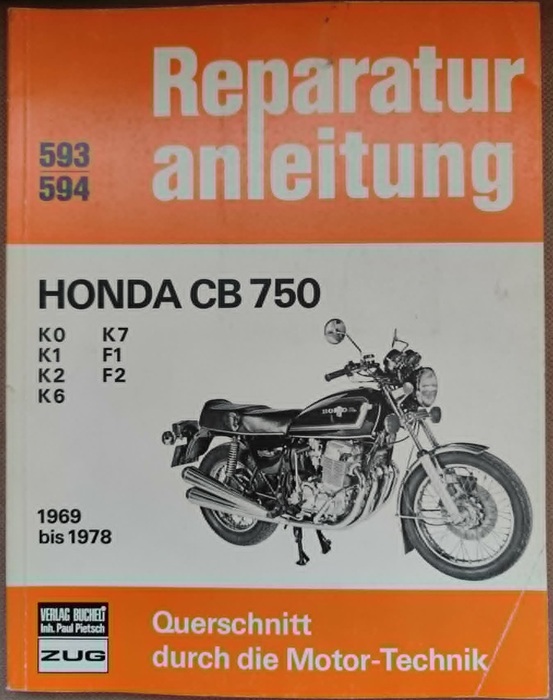 Honda CB750 - Reparaturanleitung 593/594