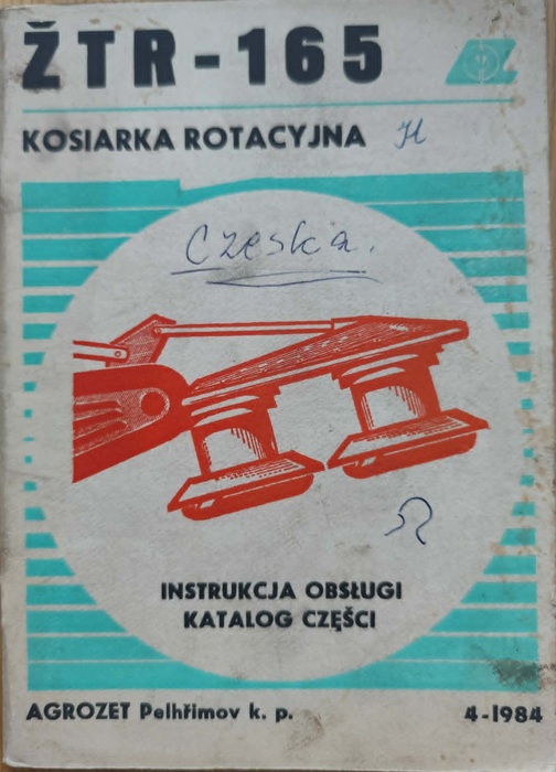 Kosiarka rotacyjna ZTR-165 - Instrukcja obsługi i katalog części