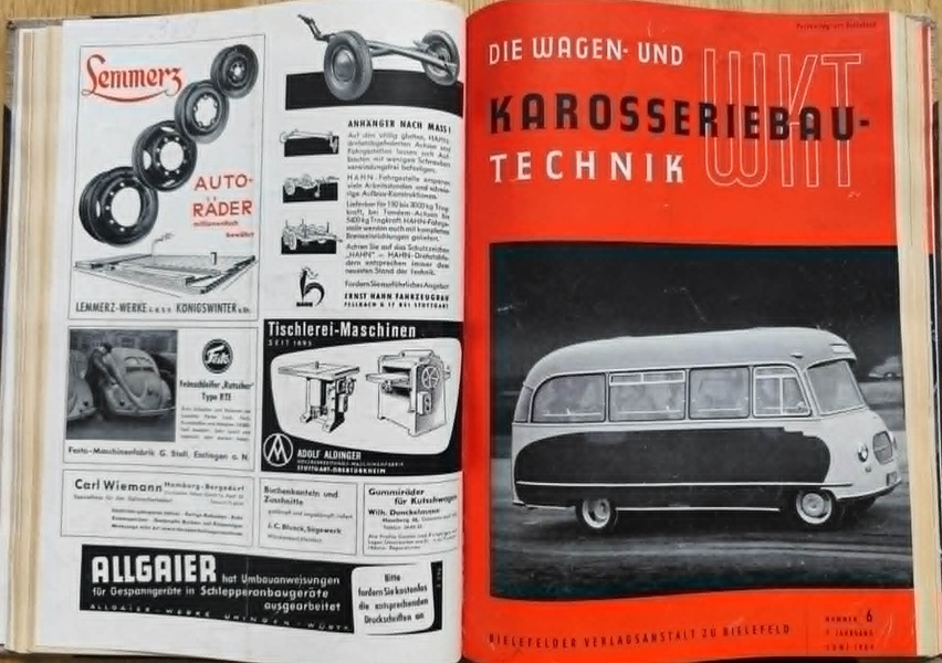 Die Wagen-Und Karosseriebau- Technik - Rocznik 1954