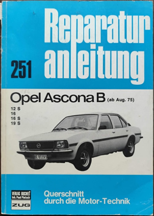 Opel Ascona B - Reparaturanleitung 251