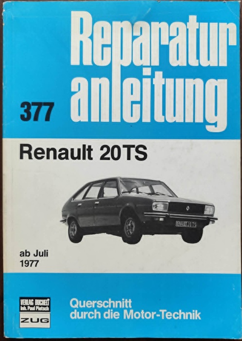 Renault 20TS - Reparaturanleitung 377