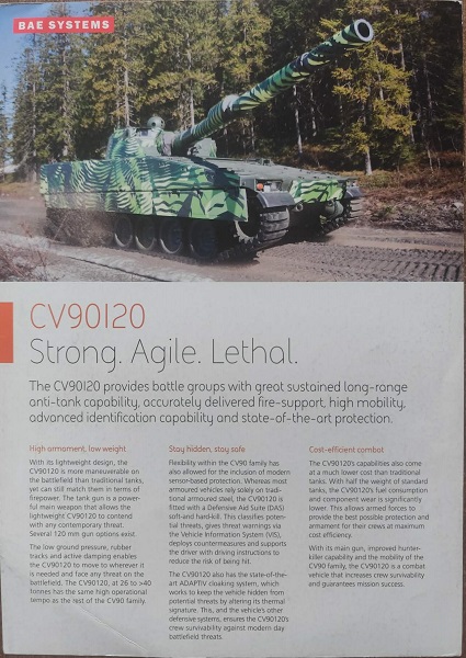 BAE Systems CV90120 - Prospekt