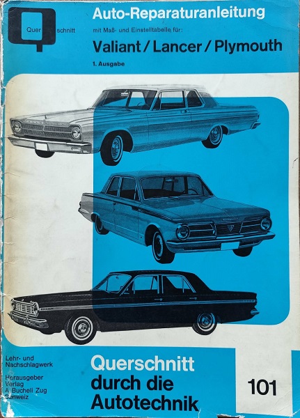 Valiant Lancer Plymouth - Auto-Reparaturanleitung 101
