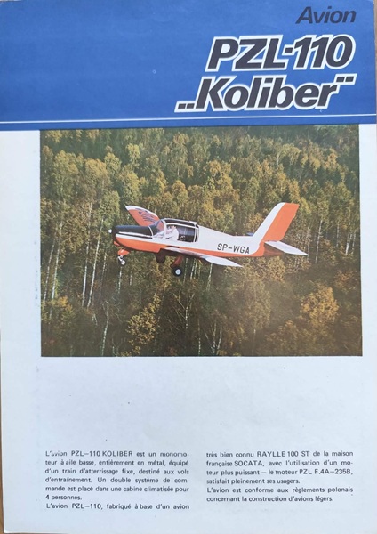 PZL-110 Koliber - Prospekt