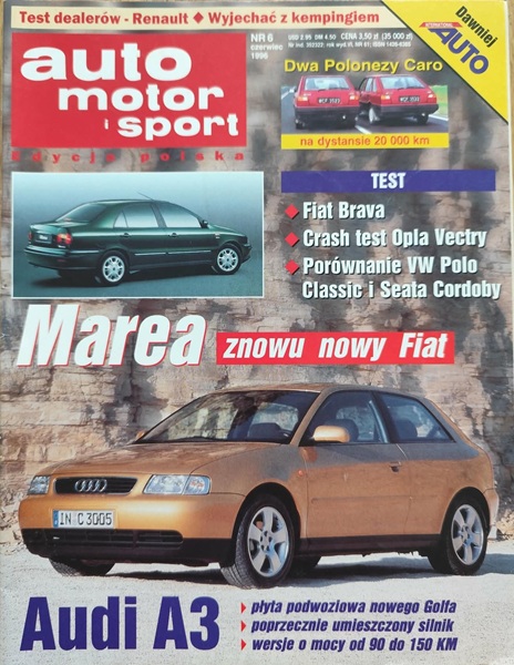 Auto motor i sport - 6/1996 - Audi A3, Fiat Marea, Polonez